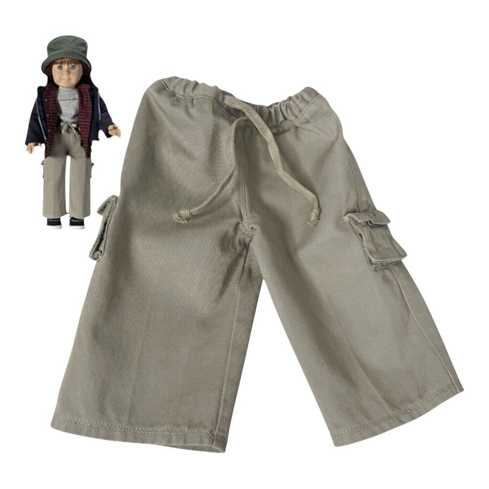 American Girl Cargo Pants Pleasant Company Khaki Drawstring Girl Boy Doll Pants